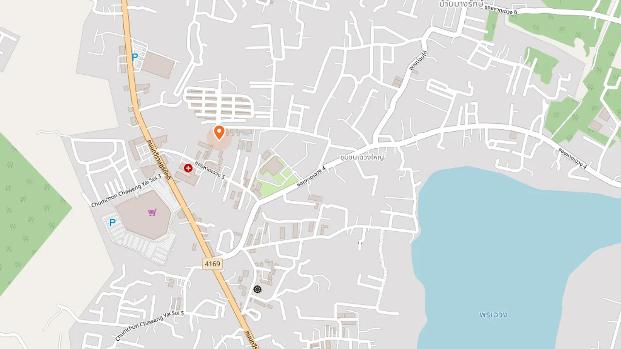 แผนที่แสดงตำแหน่งวิทยาลัยสหวิทยาการ เกาะสมุย